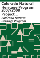 Colorado_Natural_Heritage_Program_2007_2008_project_abstracts