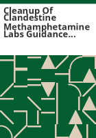 Cleanup of clandestine methamphetamine labs guidance document